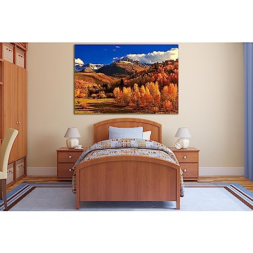 Impression sur toile grand format ZELLART tableau paysage automne montagne deco murale