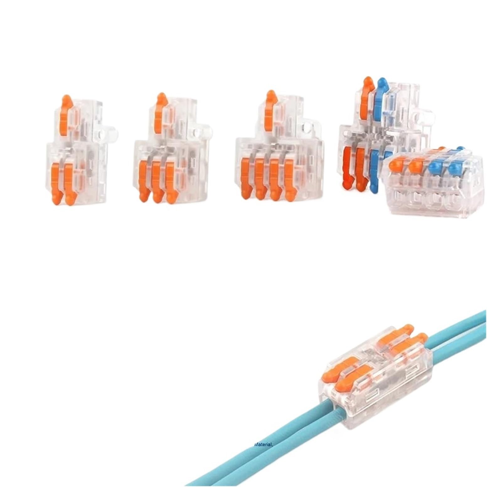 AARTERZZA Fast Wire Connector Compact Terminal Block Push-in with Lever Cable Splicing Connector for Improvement&Lighting(D1-5TO)