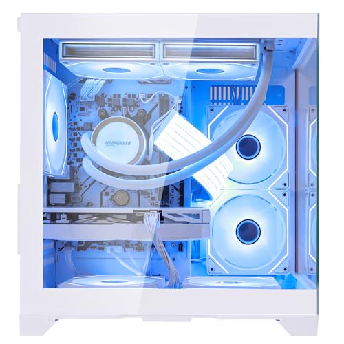 Image of Panorama Gaming PC Desktop AMD Ryzen 7 5700G 8-Core 3.8 GHz, GeForce RTX 5060 8GB DLSS 4 GDDR7, 32GB DDR4 RAM 3200MHz,1TB PCIe + 1TB SATA SSD, WiFi&Bluetooth, Windows 11-White
