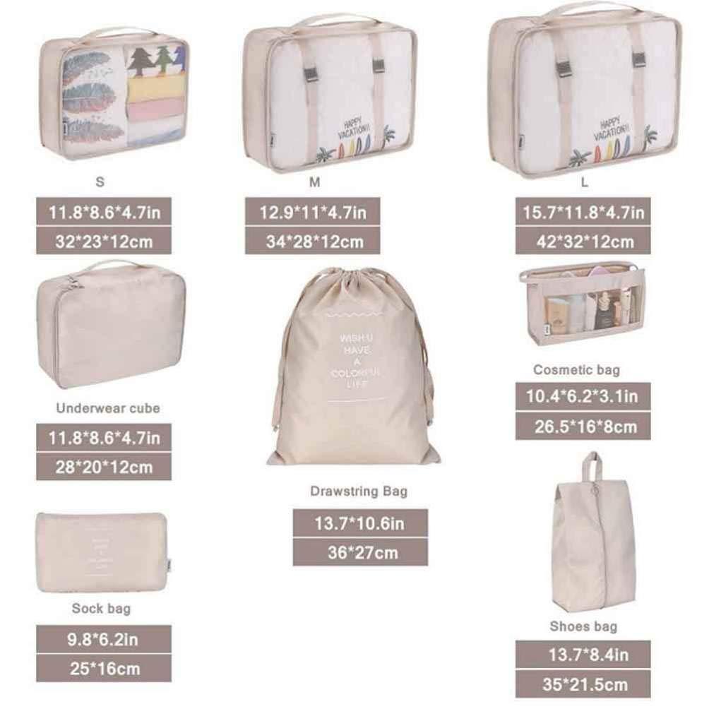 Operitacx 8-teiliges Set Reiseschuhbeutel Zum Verpacken Schuhtasche Reisetaschen Für Damen Gepäckorganisator Gepäckwürfel Reise-organizer-taschen Kleiderbeutel Reisen Skalierbar Reisekoffer