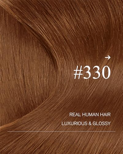 Image of YoungSee Sew in Extensions Copper Weft Hair Extensions Colorful Human Hair Weft Extensions Light Copper Long Straight Hair 100G 24Inch