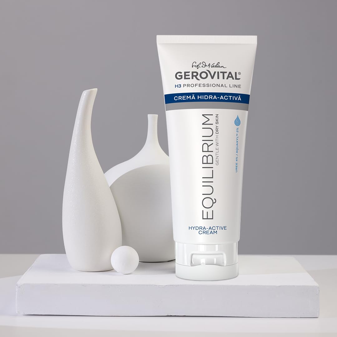 Gerovital H3 Balance Profesjonalny krem do twarzy 200 ml - mocznik 4% + Aquaxyl 2% - nawilżający do suchej, wrażliwej i odwodnionej skóry - odżywia, wzmacnia barierę skóry i zapewnia długotrwały