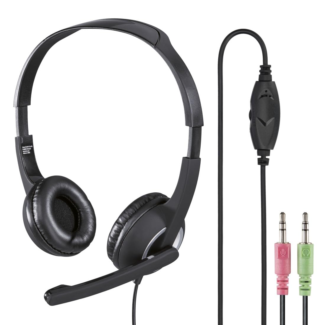 Hama "HS-P150 PC Office Headset | Stereo | 3.5mm Jack | Cabled Volume Control | Black