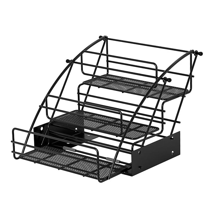 KEhtu Pull Down Cabinet Shelf, 3 Tier Pull-Out Cabinet Spice Rack, Bearing Capacity 10kg, 37cmx28cmx21cm/14.57inchx11.02inchx8.27inch, Sliding Out Storage Basket, for Tabletop Cupboard Household