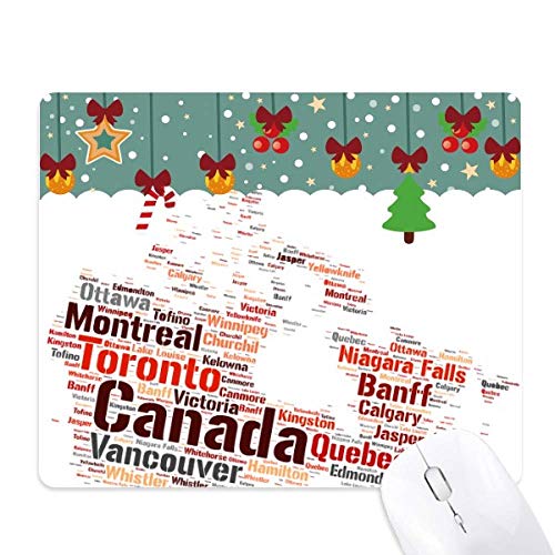 Tapis de souris carte du Canada avec villes grand format de bureau