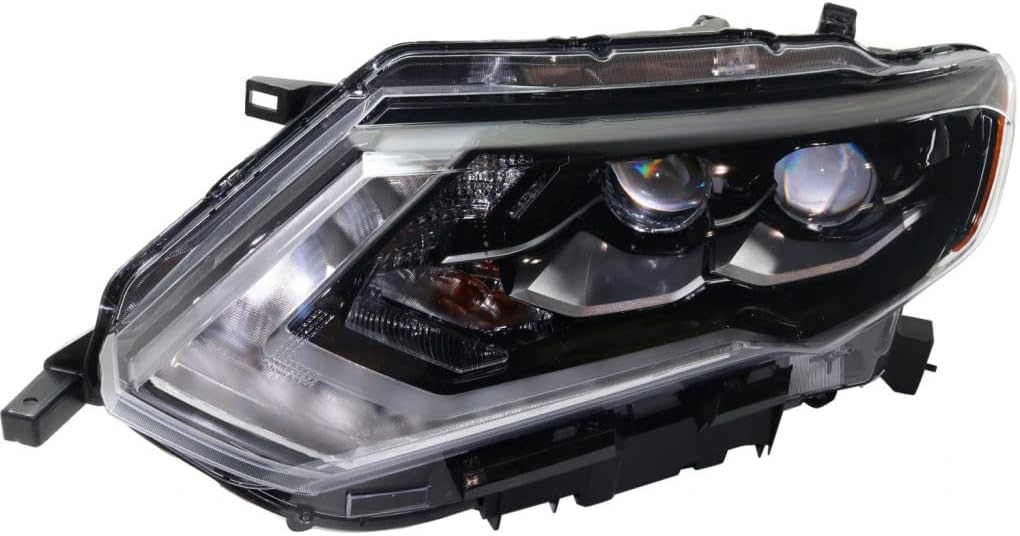 For Nissan Rogue Headlight Assembly 2017 2018 Pair Driver and Passenger Side LED Replacement For NI2502256, NI2503256 | 26060-6FL6A, 26010-6FL6A