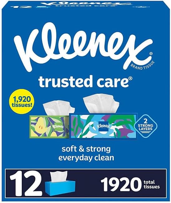 Kleenexx Facial Tissues, 2-Ply, 160 Tissues/Box, 12 Boxes