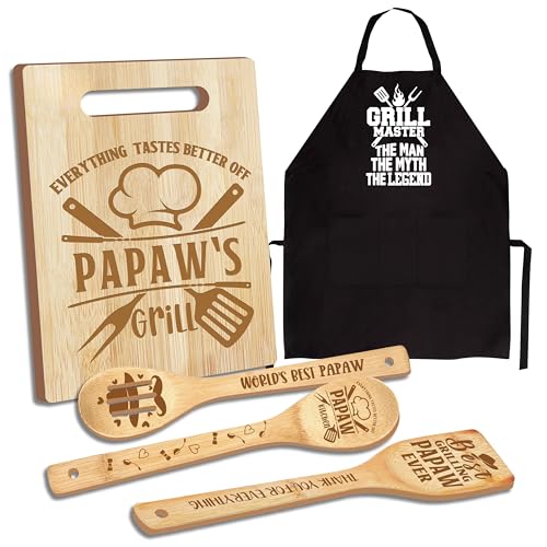 50% Off Papaw Kitchen Gift Set - Wooden Board & Apron