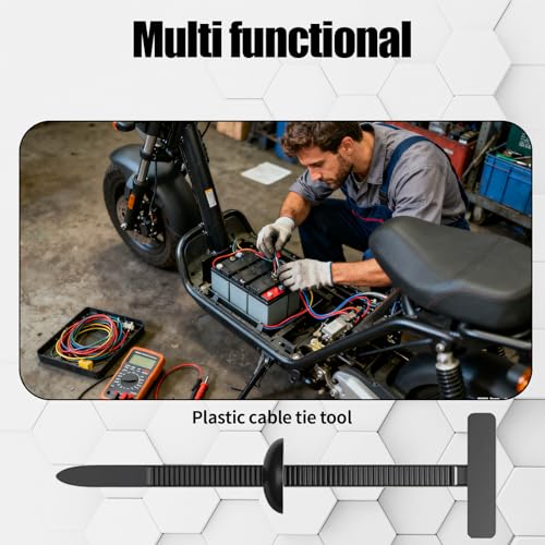 100 Stück Nylon Universal Cable Tie Buckle, Heavy Duty Self-Locking Nylon Zip Ties Holder, Push Mount Kabelbinder für Engine Guards, for Car Repair, Home & Office