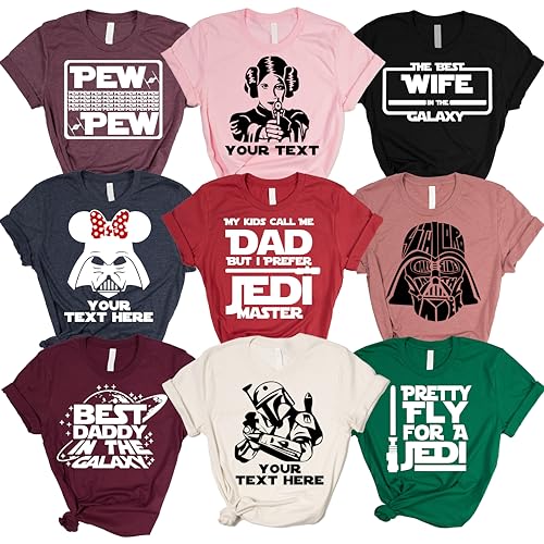 Family Matching Outfits, Funny Star Sci-fi Space T-Shirt, May the Force Be With You, Matching Outfit for Couples, Dark Side Shirt