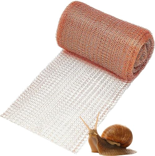 Bimhayuu Ruban de Cuivre Anti escargots Jardin Anti limace Clôture Contre Les Escargots, Parterres Surélevés pour Jardin, Couche Double Filet en Cuivre Anti Limaces et Escargots (12.6cm*6m)