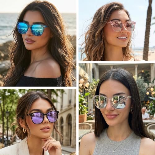 Image of Myiaur Polarized Sunglasses for Women with UV400 Protection Mirrored Lens