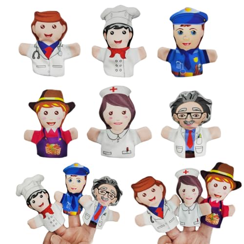 6 Pcs Marionetas de Mano para Niños - Juguetes de Dedo Suaves con...