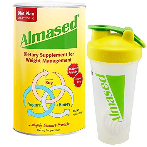 Almased Multi Protein Dietary Supplement Supports Weight Loss, 17.6 oz Bundle with an
