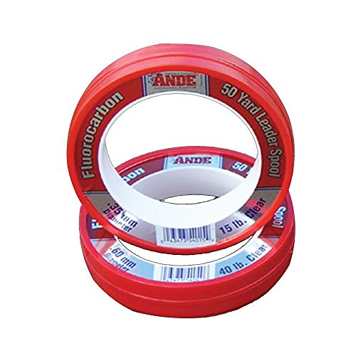 ANDE Monofilament FCW50-50 Clear Fluorocarbon Leader, 50-Yard, 50-Pound