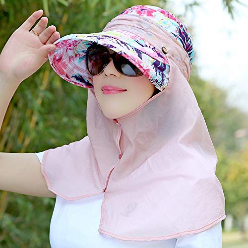 AXWT A gran ventaja Sombrero de sol de verano de mujeres versión coreana de la elegante grande de punta del sombrero de Sun de la cubierta a la cara de Protección Solar protectora Sombrero de sol anti Cover