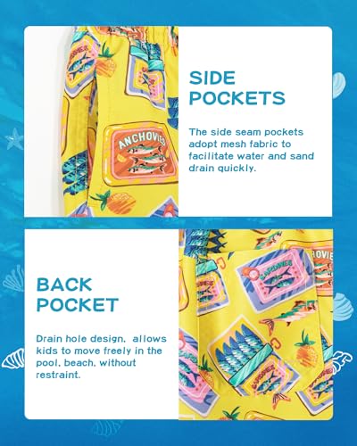 Image of SURF CUZ Boys Swim Trunks Toddler Swim Shorts UPF 50+ Bathing Suit for Boy Swimsuit Quick Dry Mesh Beach Boardshorts Swimwear