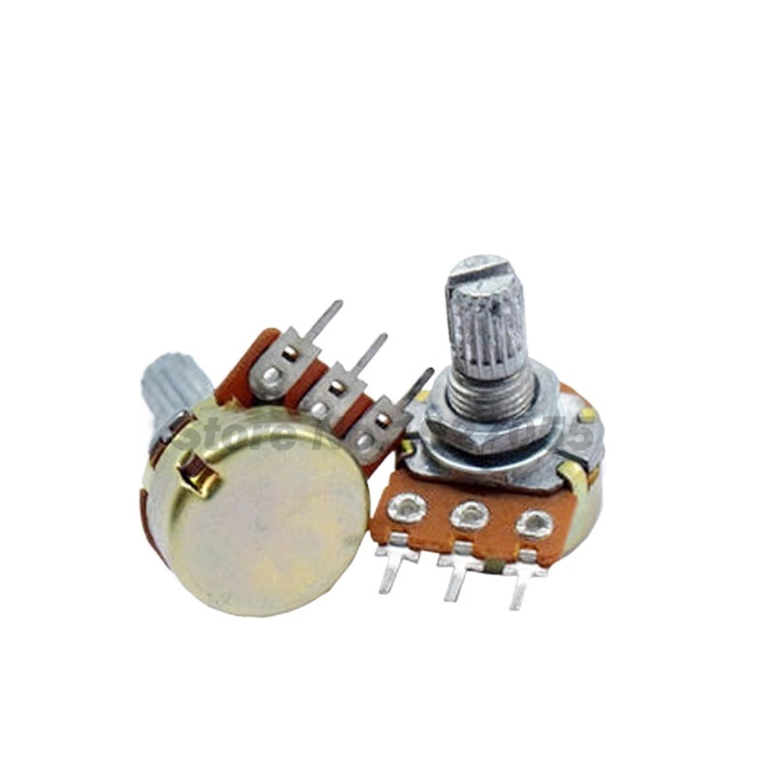 WH148 B1K B2K B5K B10K B20K B50K B50K B500K 3-Pin Stereo Potentiometer 15mm Achse für Verstärker 1K 2K 5K 10K 50K 100K (50K Ohm)