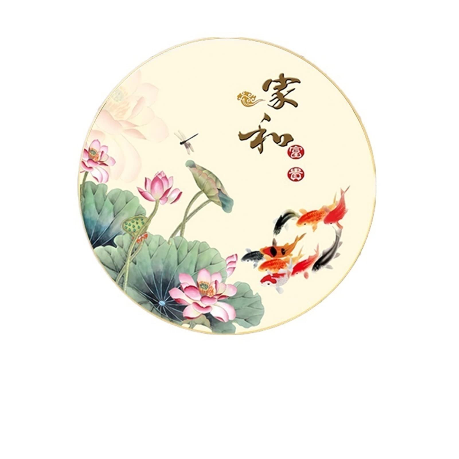 cross stitch kits,Cross Stitch Kits,Cross Stitch,Lotus Nine Fish Illustration Cross Stitch Kits Needlework Sets with Printed Pattern,11CT for Home Decor Painting Retro Embroider (Size : 9CT Silk 60x60