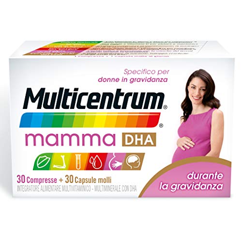 Multicentrum Mamma DHA Integratore Alimentare, 30 compres + 30 capsules molli