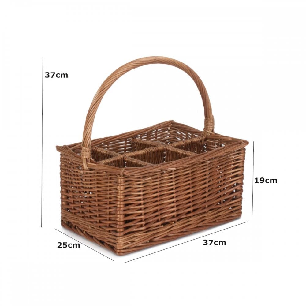 Red Hamper Podwójne gotowane na parze 6 Uchwyt na butelkę Napoje Kosz