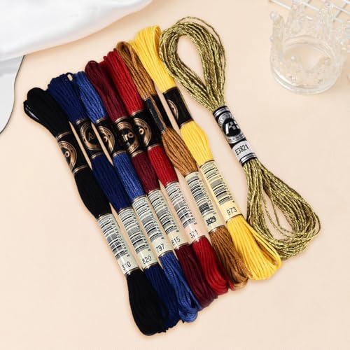 Image of 70 Yards 8 Skeins Gradient 6 Strands Variegated Polyester Embroidery Floss Friendship Bracelet String Thread Colorful Cross Stitch Threads Bulk Set for Hand Sewing Making Knitting Supply