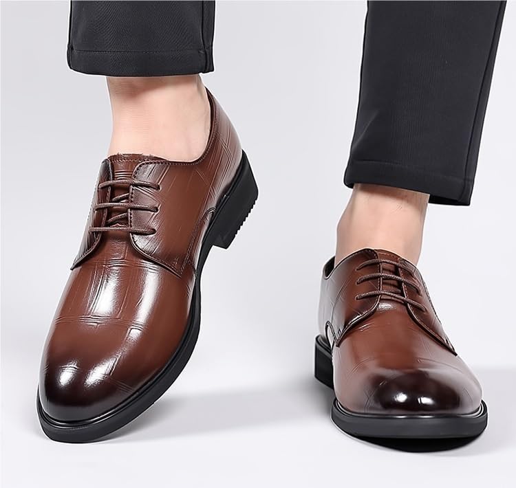 Dress Oxford Formal Shoes for Men Men's Patent Leather Tuxedo Dress Shoes Classic Lace-up Formal Business Wedding Shoes Shoes Slip Resistant Anti-Slip Non Slip Rubber Sole Wedding3