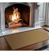 Hearth Rugs for Fireplaces Fire Resistant,48x28 inches Fireproof Fireplace Mat Hearth Area Rug, F...