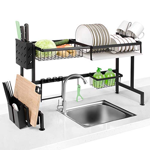 Dish Drying Rack, Homeweeks Kitchen Stainless Steel Dish Rack, Over Sink Dish Drying