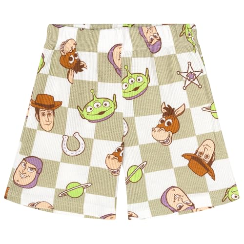 Image of Disney Boys' 2-Piece Tee and Shorts Set for Baby & Kids | Elastic Waistband Shorts, Soft Waffle Knit, Machine Washable