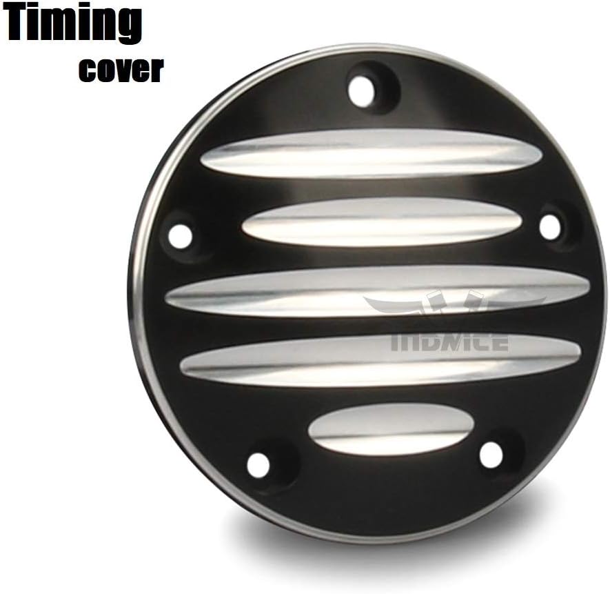 INDNICE Black CNC CUT derby cover For harley softail fatboy FLSTF FLSTC 99-17 Timmer Cover roadking FLHR street glide FLHX 06-15