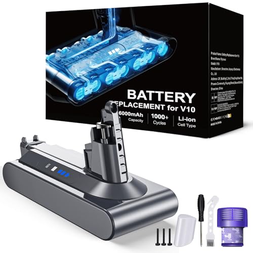 6000mAh Batería Compatible con Dyson V10 Absolute Animal Origin SV12