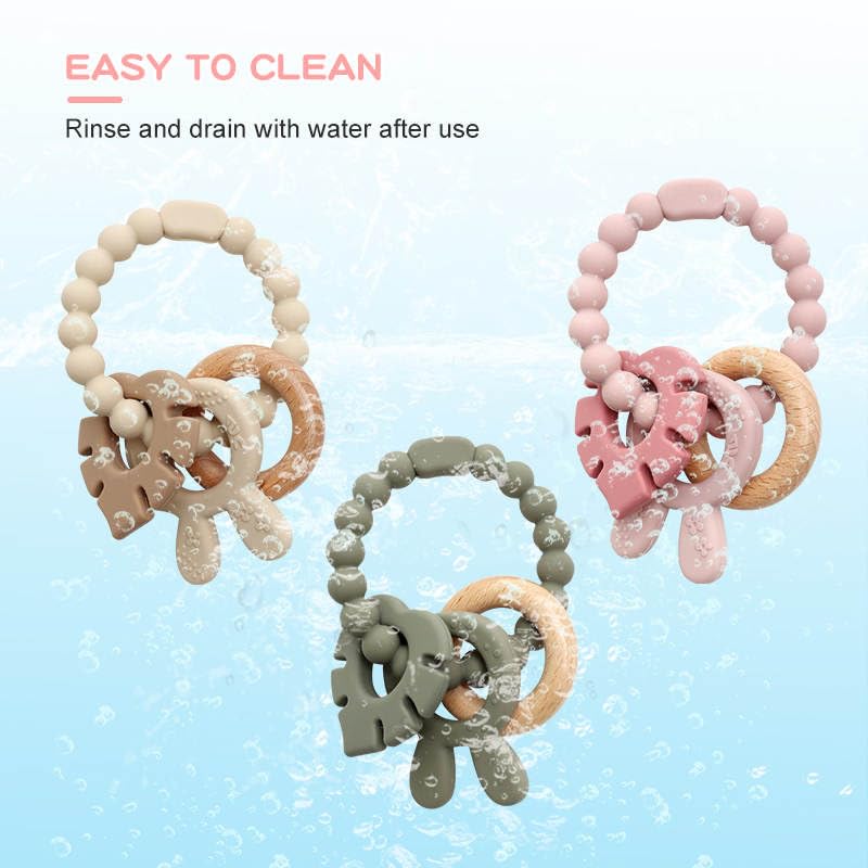 Miniatura 6 de Mordedor bohemio  Mordedor para bebé  Exploración sensorial y alivio de la dentición  Juguete mordedor de silicona 100% de grado alimenticio  Sin