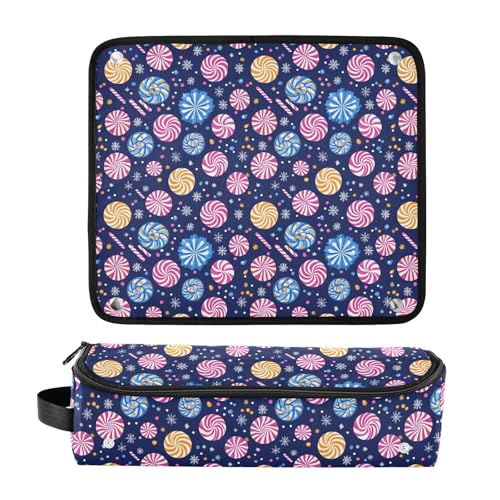 Bolsa de viaje para herramientas de cabello con diseño de mármol de Navidad y Año Nuevo, resistente al calor, para planchas, rizadores y accesorios de cuidado capilar, organizador portátil miniatura 3