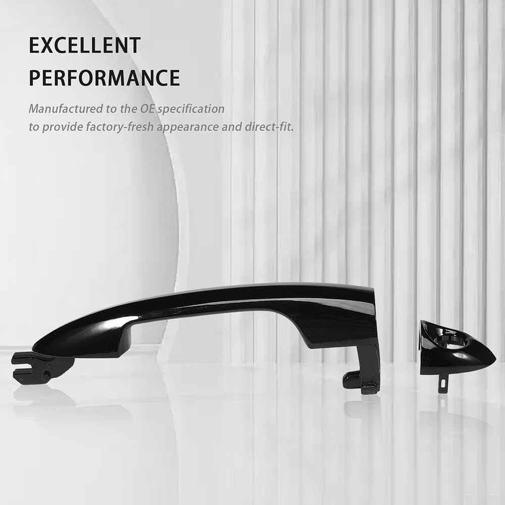 1 Coppia Maniglie Porta Anteriore Compatibile con Alfa per Romeo per Giulietta e Y OEM 2156145296 156145295 Parte in Plastica