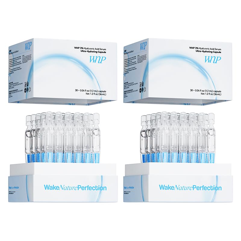 WNP Ultra Hydrating Serum 3% Hyaluronic Acid Smoother Skin|Pre-makeup SkinCare|Anti-Aging serum for face Single-Use Vials Skincare|for Sensitive skin|4D Hyaluronic Acid (60 vials)