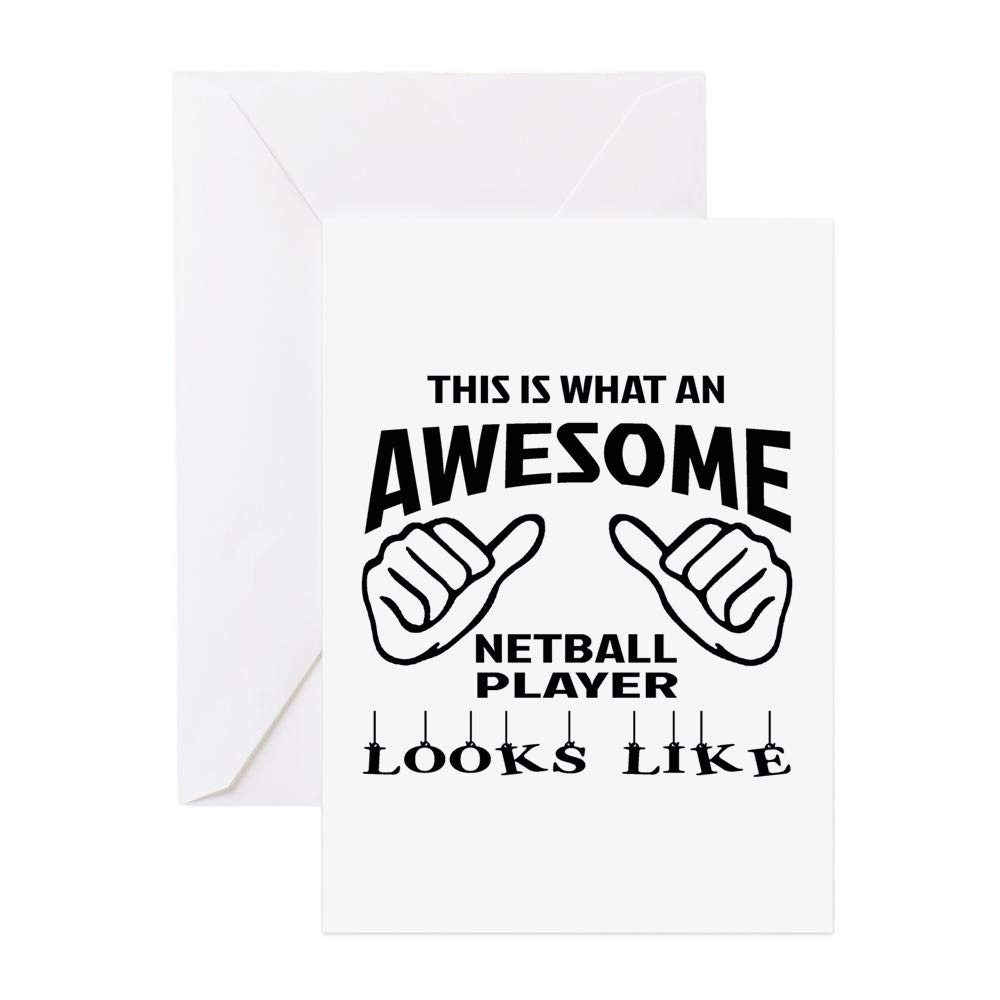 CafePress This Is What An Awesome Netball Play Greeting Card, Note Card, Birthday Card, Blank Inside Glossy