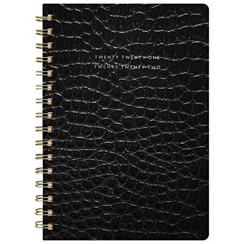 Academic Planner 2021-2022, Rachel Zoe for Cambridge Weekly & Monthly Planner, 5-1/2" x 8-1/2", Small, Black Crocodile (RZ13A-200A)