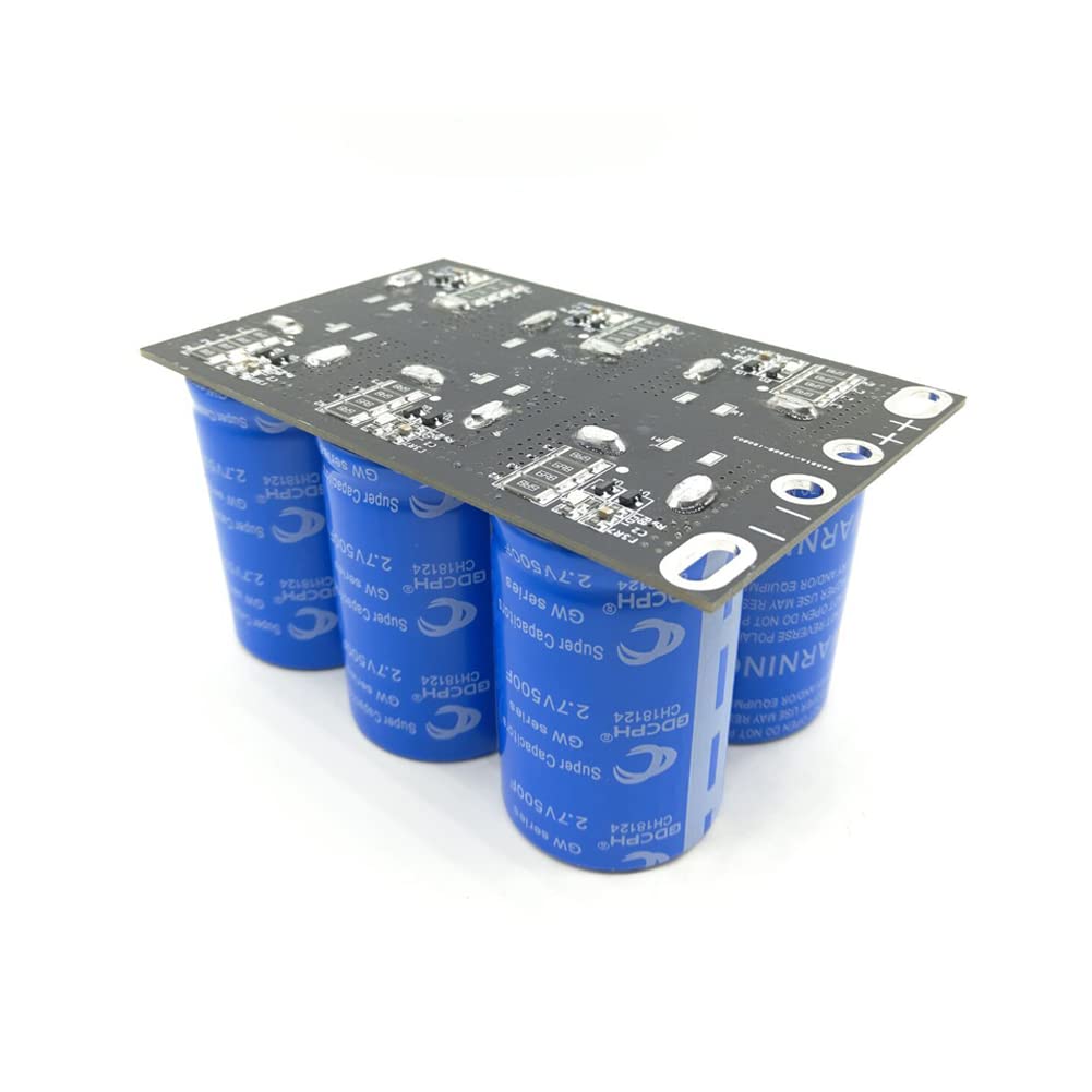 6 Stück/Set 2,7 V 500 F Super-Kondensator, 16 V 83 F Automobil-Kondensator-Modul mit Schutzplatine Ultrakondensator-Set für Auto-Audio