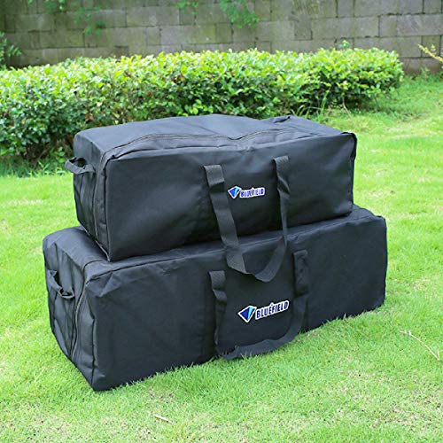 Azarxis Large Travel Luggage Duffel Bag, 55L / 100L / 150L Lightweight Foldable Bag for Luggage Gym Sports Camping Travelling Cycling Storage Shopping (Black, L - 150L)