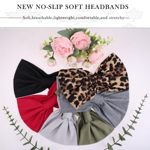 Image of Kachanaa 6 Packs New Wide Headbands for Women's Hair,Non Slip Soft Elastic Bandeau Hair Bands Makeup Yoga Workout Running Sweat Hair Wraps Fashion Hair Accessories