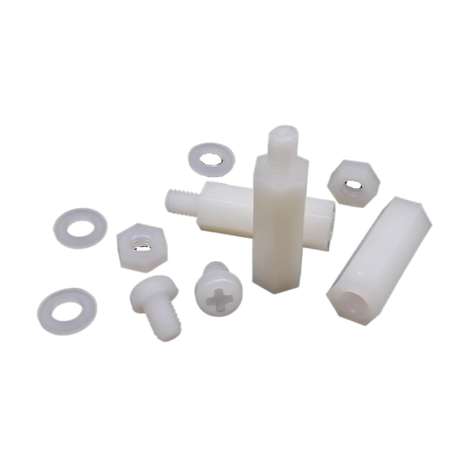 Weißes Sechskant-Abstandshalter-Set, M2,5 M3 M4