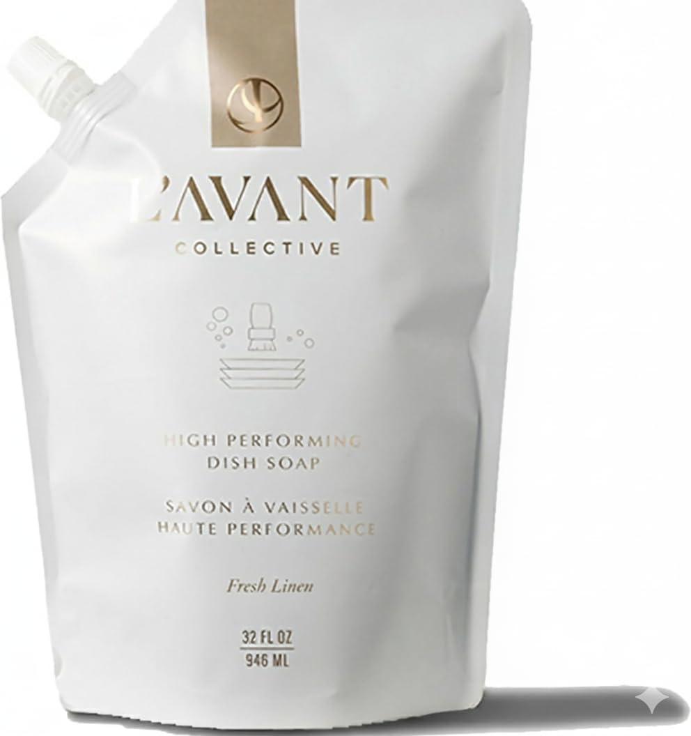 LAVANT Collective High Performing Dish Soap Refill Plant-Based Ingredients High Performing Formula Fresh Linen Scent 32 FL oz