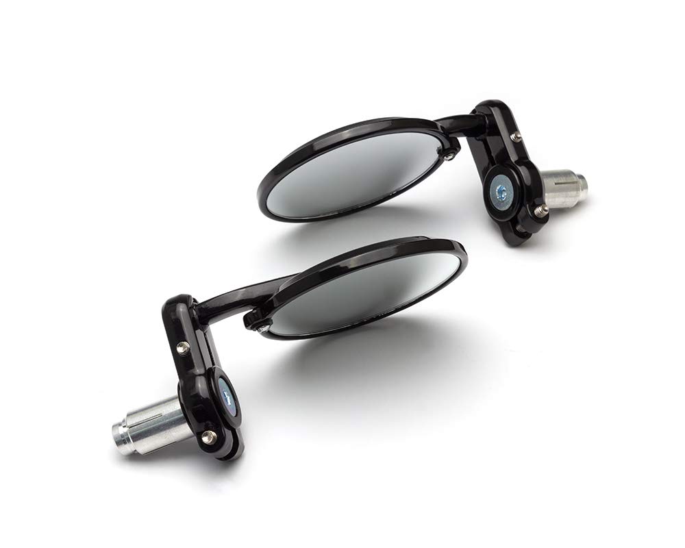 Moto Rétroviseurs Embout Guidon Aluminium Noir pour 22mm guidon