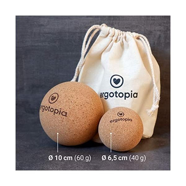 Ergotopia Faszienball aus antibakteriellem & langlebigem Kork, umweltfreundlicher Massageball zur gezielten… – Bild 5