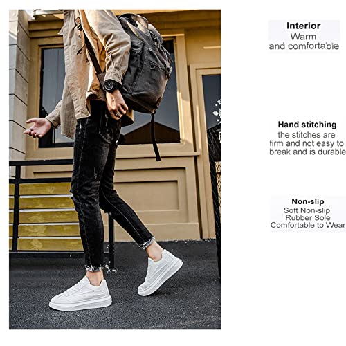 Men's Crocodile Pattern Anti-Slip Casual Fashion Sneakers,Comfort Air Cushion Low Top Soft Sole Comfort Sneakers. (Black,9)4