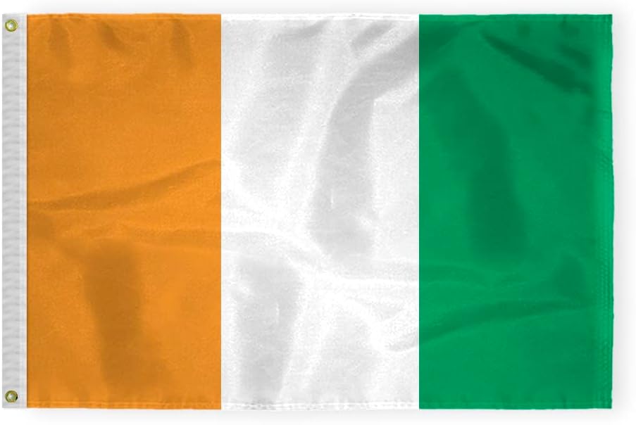 AGAS Ivory Coast Flag 2x3 ft Outdoor 200D Nylon Double Stitched Hem Rust Proof Brass Grommets Canvas Header Cote d Ivoire National Flag