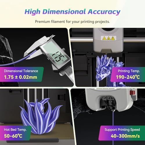 Image of FLASHFORGE Silk+ PLA Filament 1.75mm Violet, Silky Texture 3D Printing Filament, Enhanced Layer Adhesion with Stunning Surface Finish; Chrome-Like Brilliance and Silk-Smooth Perfection