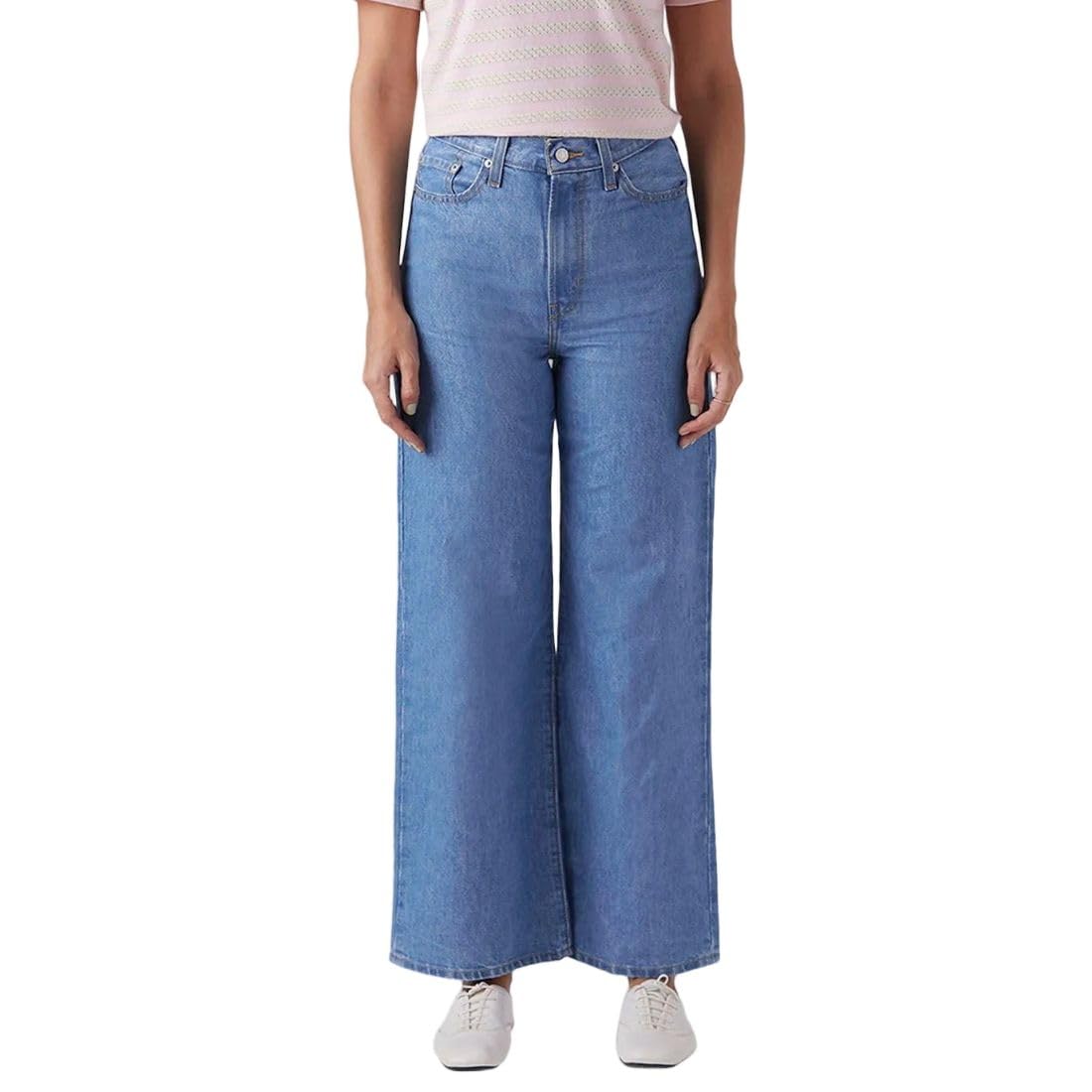 levi's Women's Blue Wide Leg high Rise Jeans-picture-31