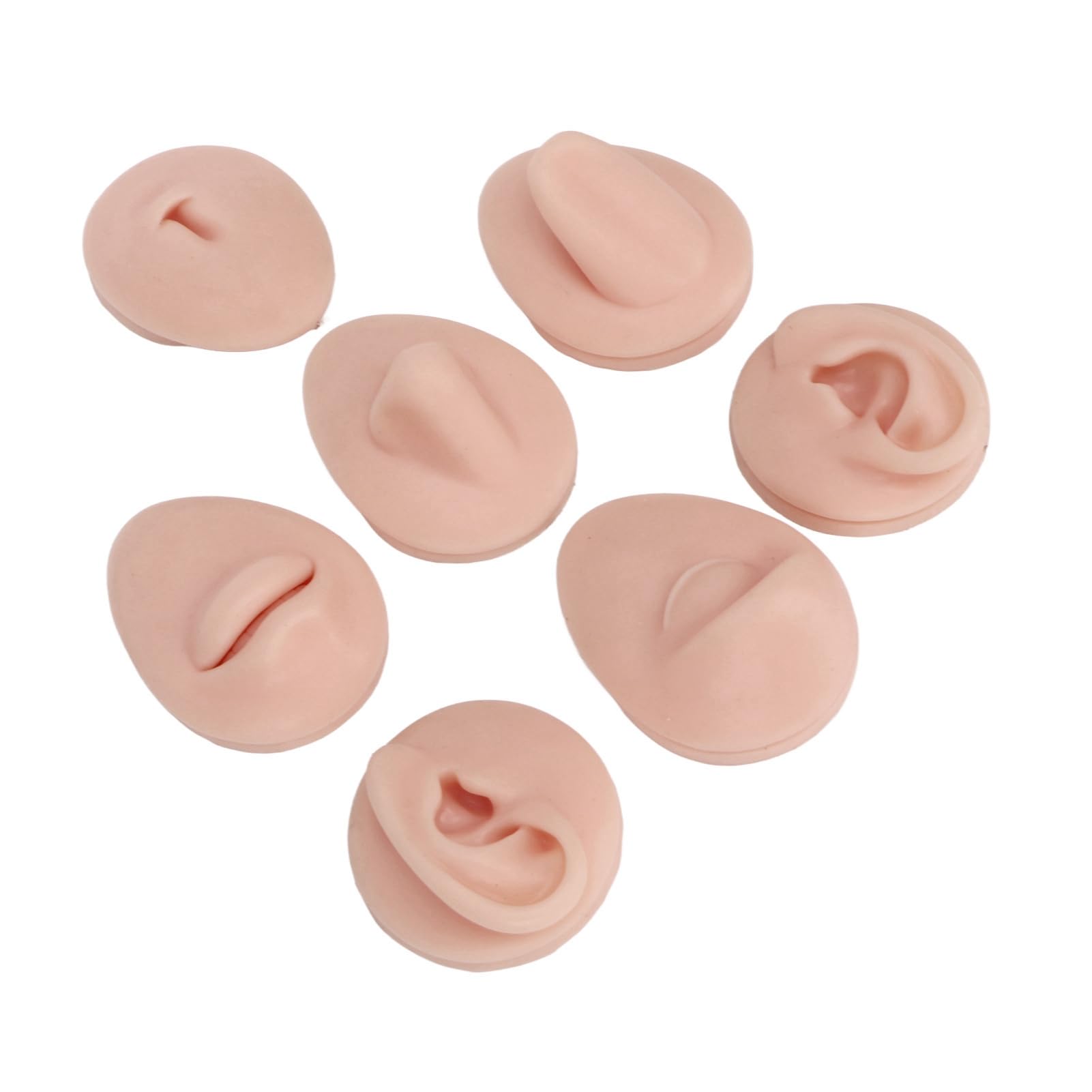 Piercing Body Model, Soft Compact Silicone Piercing Body Model 3D Simulation Lightweight for Display for Jewelry Stores (Medium Skin Color)